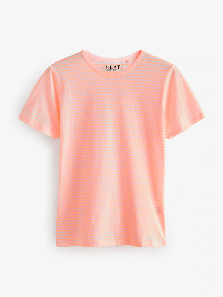 Next Orange/White/Stripe Everyday T-Shirts 3 Pack E60-034 - Image 5